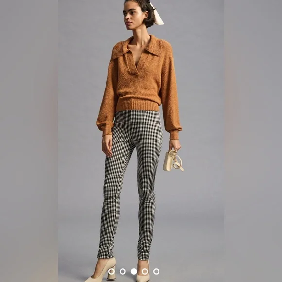 Maeve Black and White Gingham High-Rise Leggings #13 - Picture 5 of 8